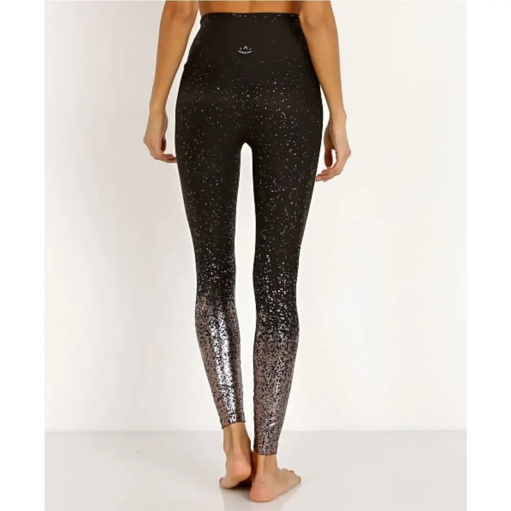 Beyond Yoga Alloy Ombre High Waisted Legging Small Iridescent Sparkle Celeb JLo